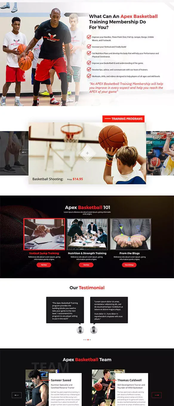 Online Basketball Training Membership